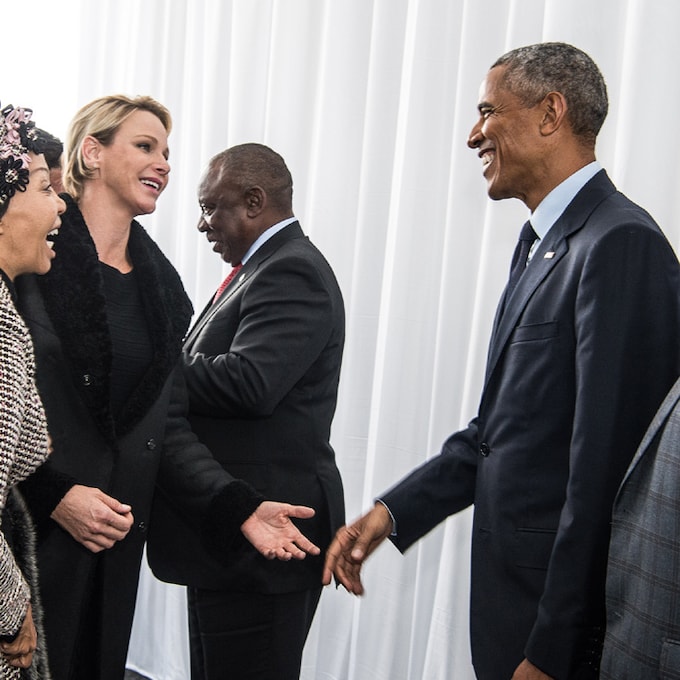 Así ha sido el encuentro entre Charlene de Mónaco y Barack Obama 