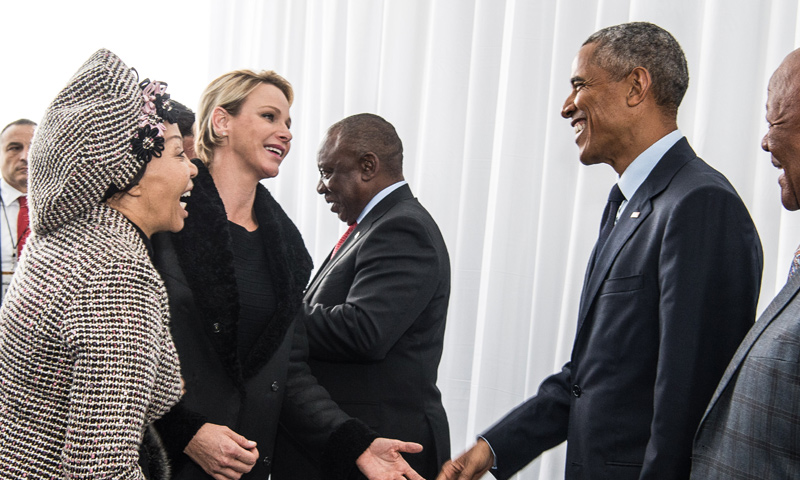 Así ha sido el encuentro entre Charlene de Mónaco y Barack Obama