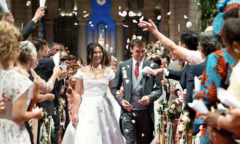 Las primeras fotos de Louis Ducruet y Marie Chevallier tras su boda religiosa