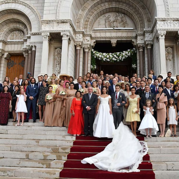 La foto familiar de la boda de Louis Ducruet y Marie Chevallier con los Grimaldi y ¿sin Charlene?