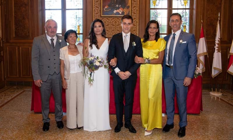 Estefanía de Mónaco, una orgullosa madrina en la boda de su hijo