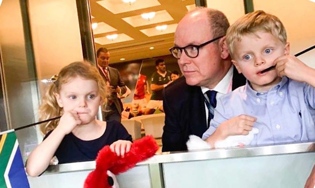 Jacques y Gabriella de Mónaco, el talismán del equipo de rugby del país de su madre, Sudáfrica