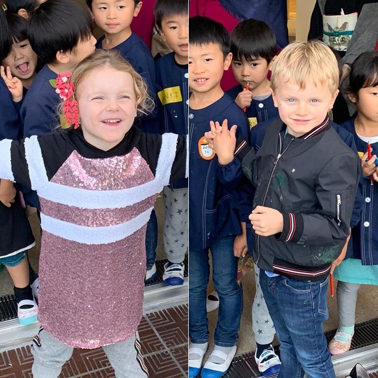 '¡Konnichiwa!' Jacques y Gabriella de Mónaco, dos alumnos aplicados en una escuela de Japón