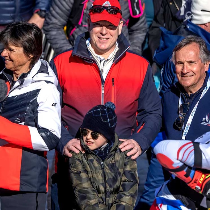 Alberto de Mónaco y su hijo Jacques, un plan 'solo chicos' en el campeonato mundial de esquí alpino