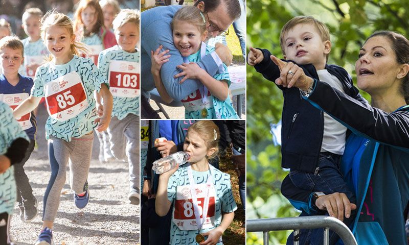 Estelle de Suecia completa su primera carrera en un domingo de todo menos 'cualquiera'