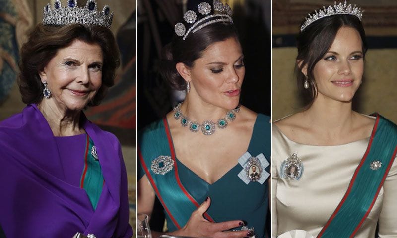 Silvia, Victoria y Sofia de Suecia ofrecen un aperitivo del brillo de los Nobel