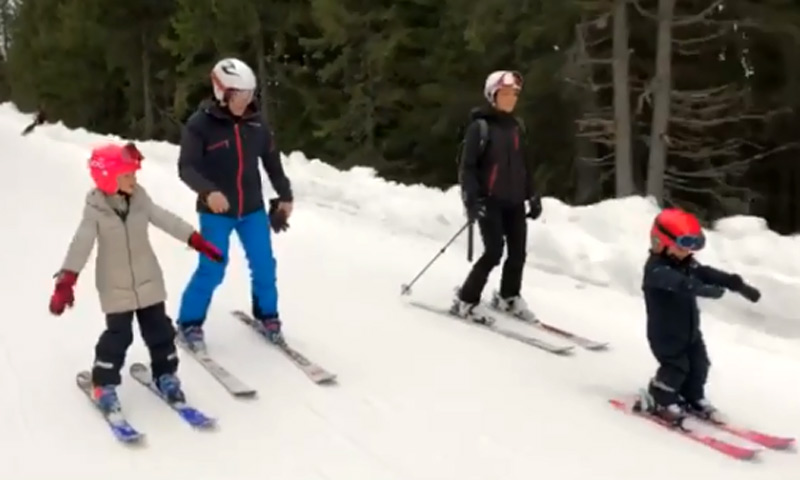 Victoria de Suecia y su familia sorprenden con sus grandes habilidades esquiando