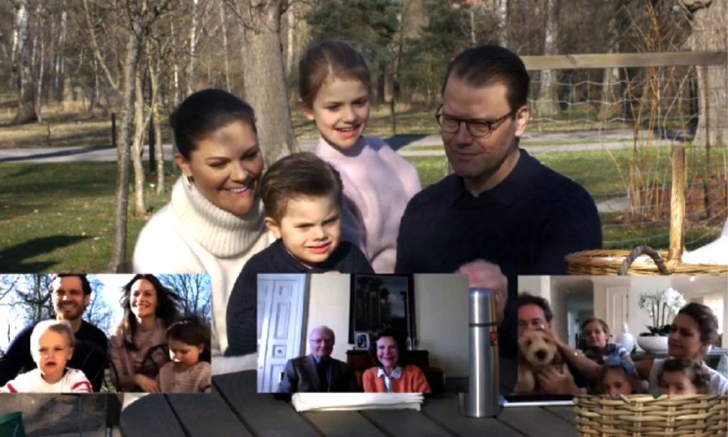 Con una divertida videollamada, así celebra la Familia Real sueca la Pascua en confinamiento