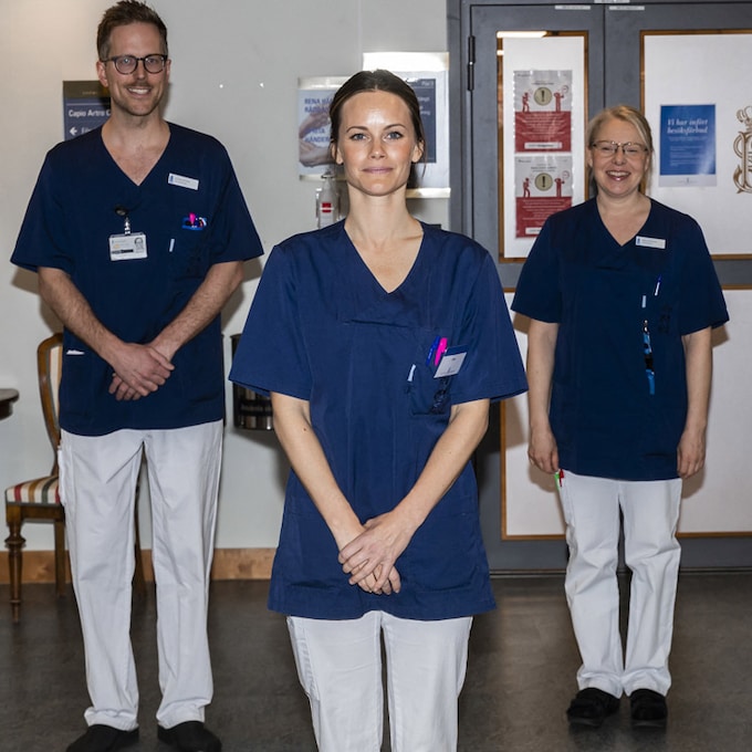 Las fotografías de Sofía de Suecia en su primer día de trabajo en el hospital