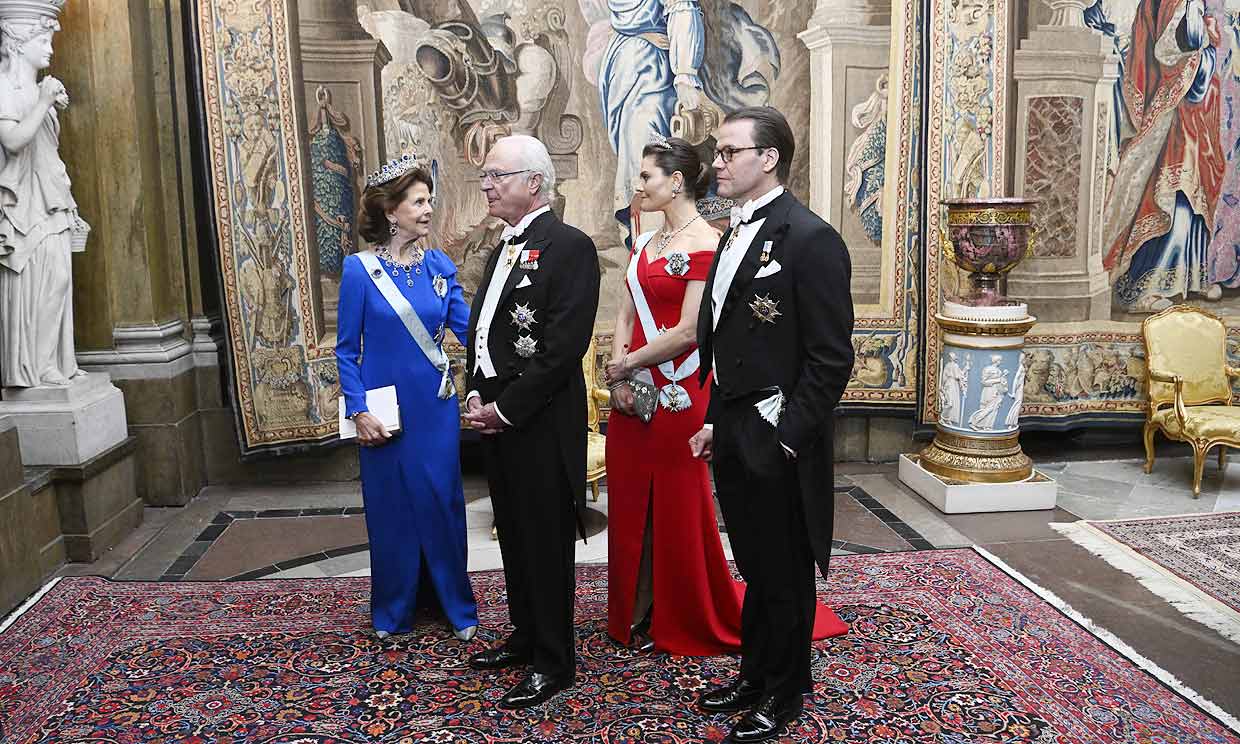 Familia Real Suecia en la cena de representación