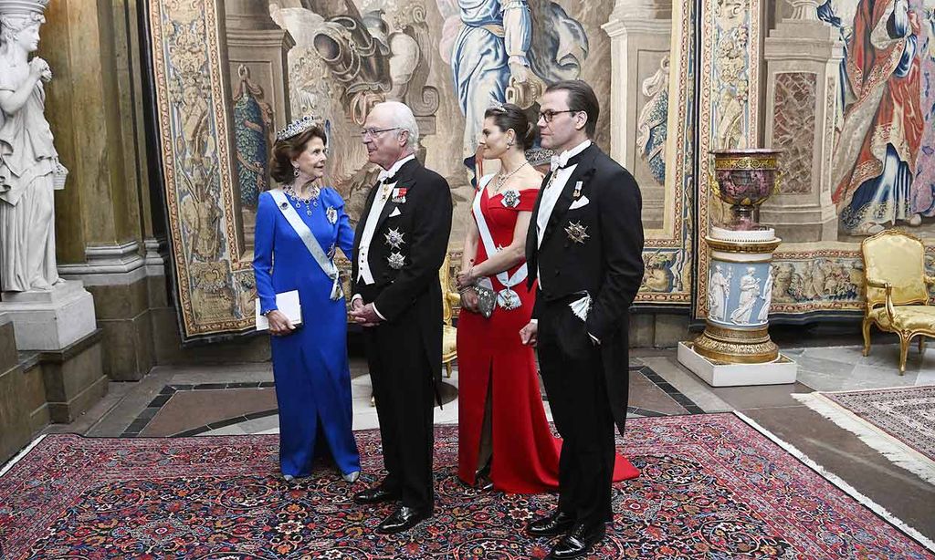 Familia Real Suecia en la cena de representación