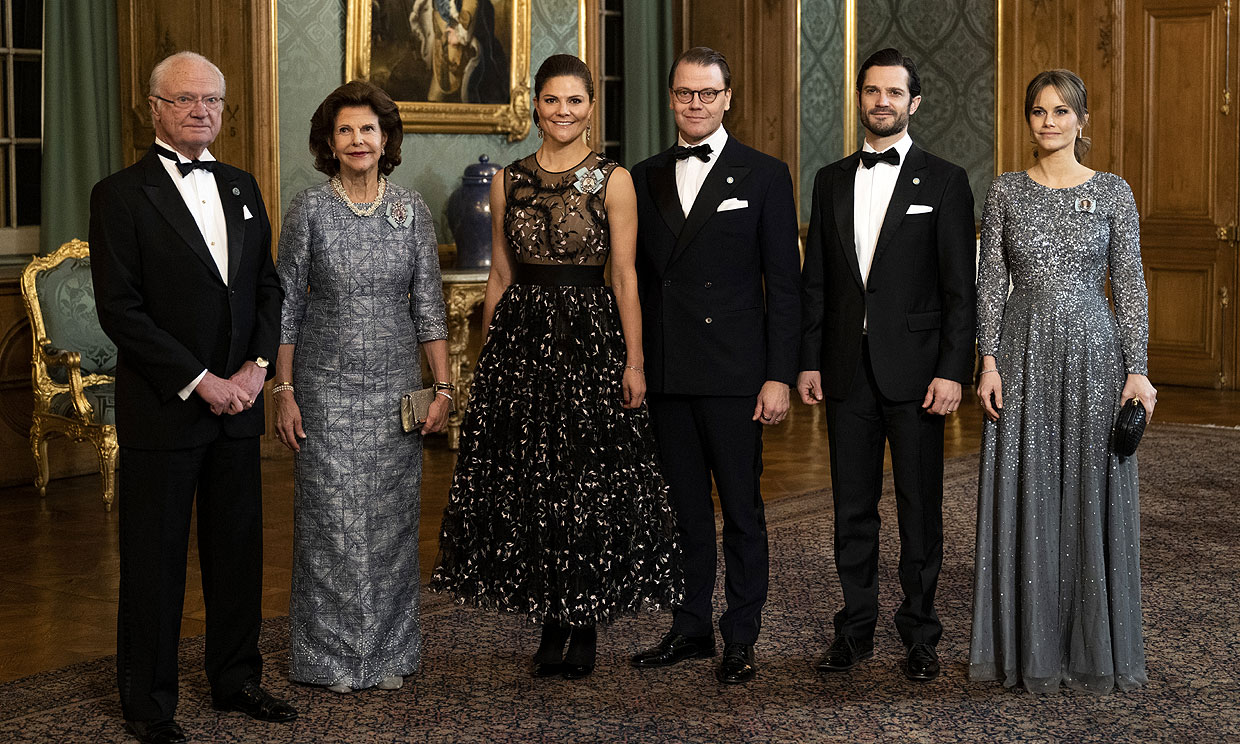 Cena celebración Jubileo de Oro Carlos Gustavo de Suecia 