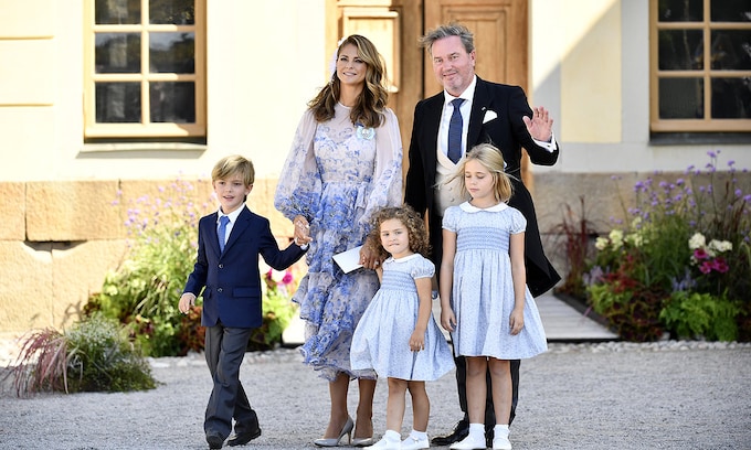 Magdalena de Suecia y su familia