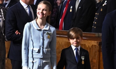 Estelle y Oscar de Suecia, los invitados más simpáticos en el acto más solemne del jubileo de su abuelo