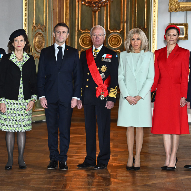 En imágenes: la bienvenida de la familia real sueca al matrimonio Macron
