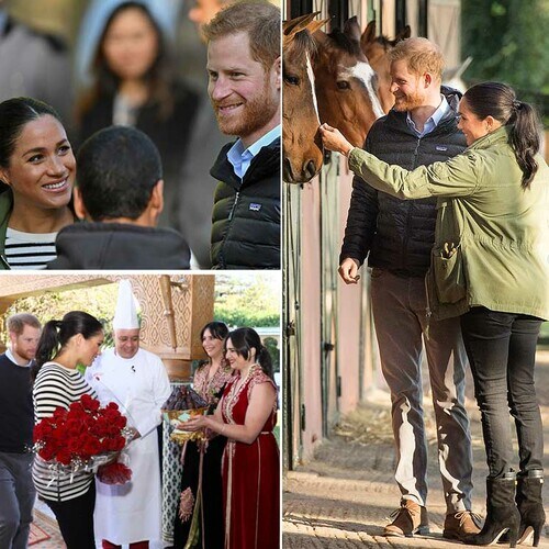 Meghan Markle and Prince Harry pet horses and get cooking on final day in Morocco
