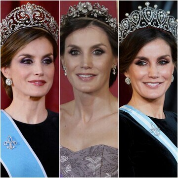 Queen Letizia's sparkling tiara collection