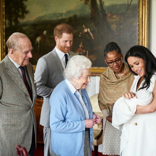 Queen Elizabeth beams with joy in photo from first meeting with great-grandson Archie Harrison