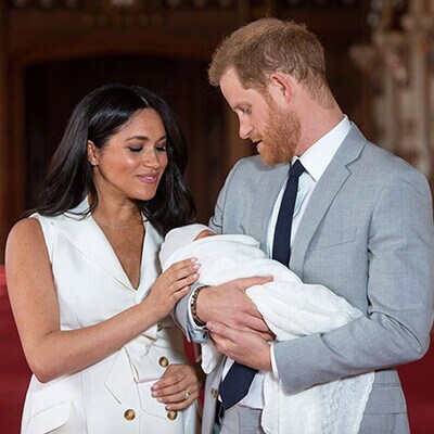 Prince Harry and Meghan Markle with baby Archie Harrison