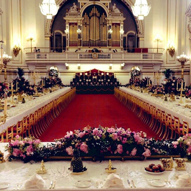 From food to lighting, these are all the details about the state banquet in Buckingham Palace