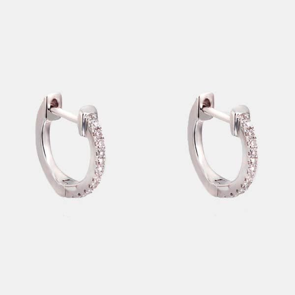 Pendientes de aro con brillantes