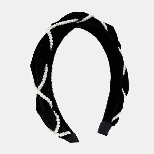 Diadema con perlas
