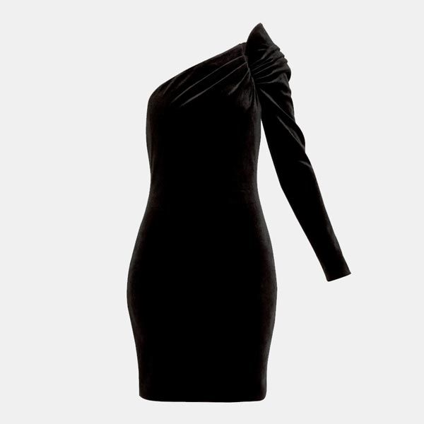 Vestido de noche asimétrico