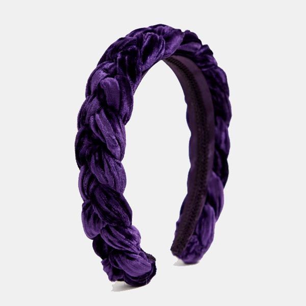 Diadema trenzada de terciopelo