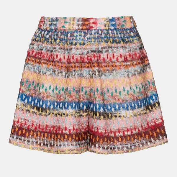 'Shorts' con estampado en zigzag