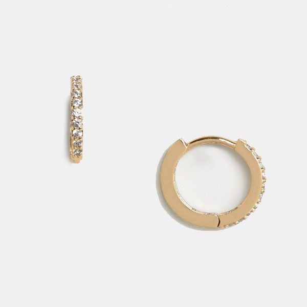 Pendientes de aro con cristales