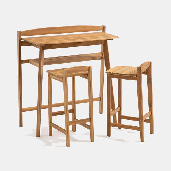 Conjunto de mesa y taburetes de jardín