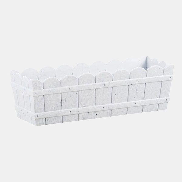 Macetero blanco de exterior