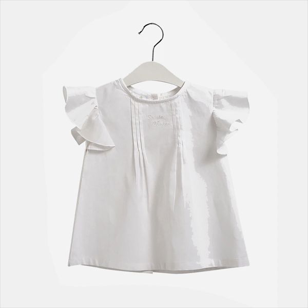 Blusa blanca con volantes
