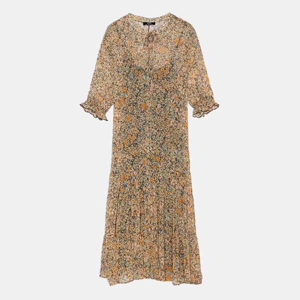 Vestido 'midi' de flores