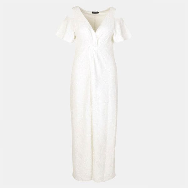 Vestido con nudo y lentejuelas