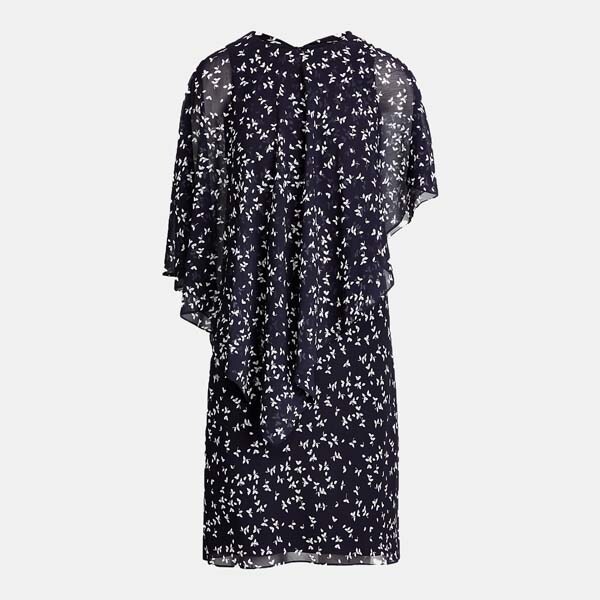 Vestido floral recto y con volantes