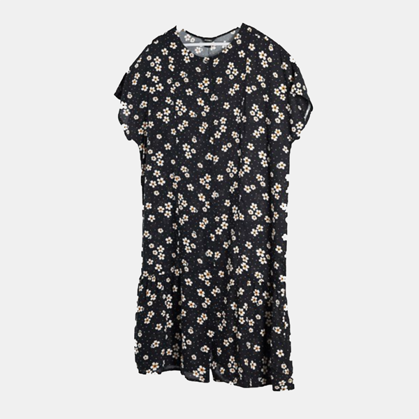 Vestido de flores de corte recto