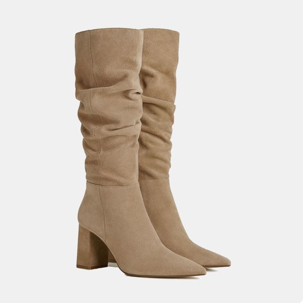 Botas de piel arrugadas