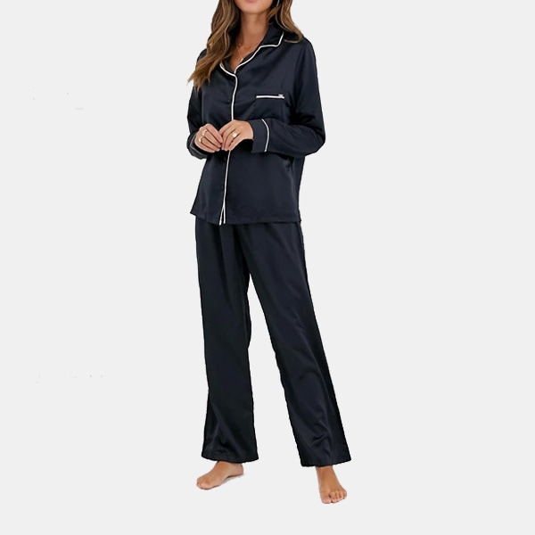 Ietaoo Pijamas para Mujer,Conjunto de Pijamas Algodón Chándales 2 Piezas Verano Cuello en V Chandal Completo Mujer Ropa de Dormir 
