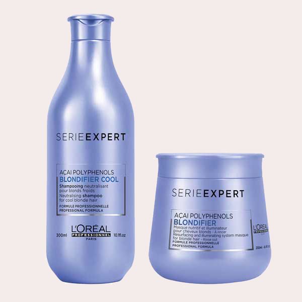 El tratamiento más completo: Dúo de champú y mascarilla Blondifier Cool Serie Expert de L'Oréal Professionnel