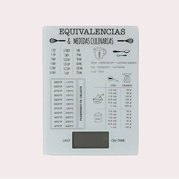 Báscula-equivalencias