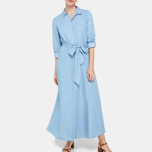 Vestido camisero efecto 'denim'