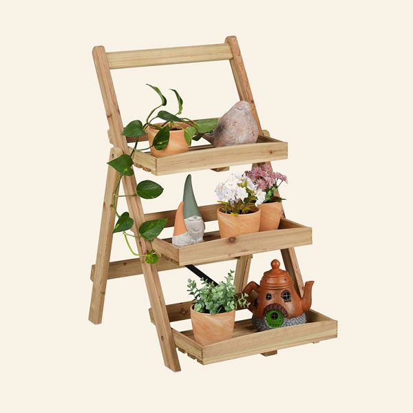 Estantería plegable de madera