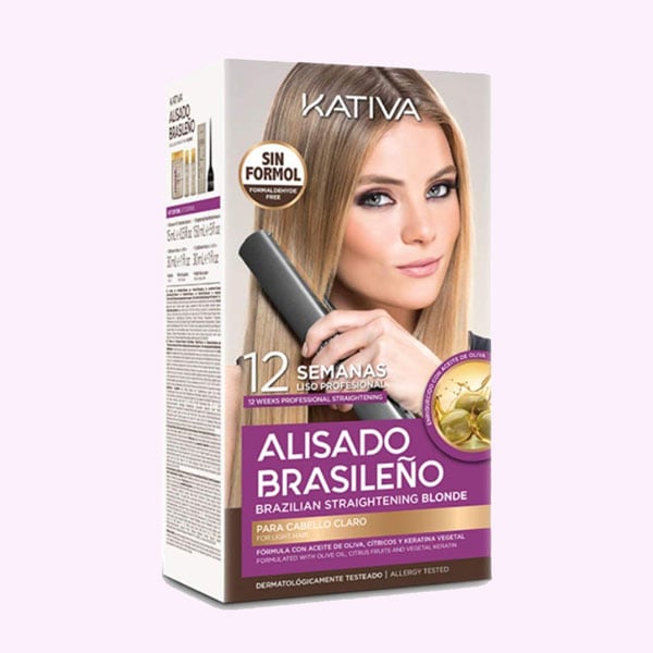 Kit de alisado brasileño Kativa para pelo rubio