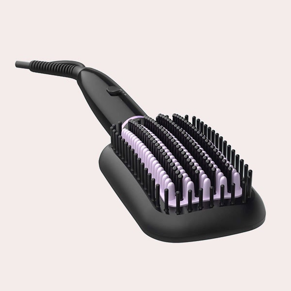 El mejor cepillo para pelo encrespado: Cepillo alisador eléctrico Philips BHH880/0