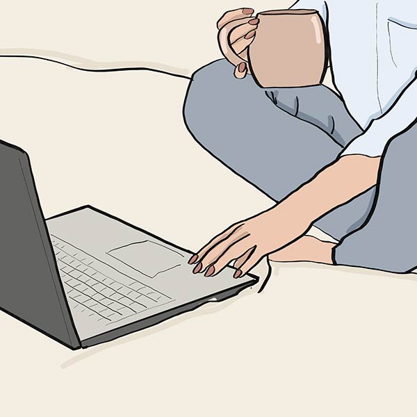 Ilustración de ordenador portátil