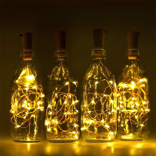 El toque original y diferente: una botella con luces