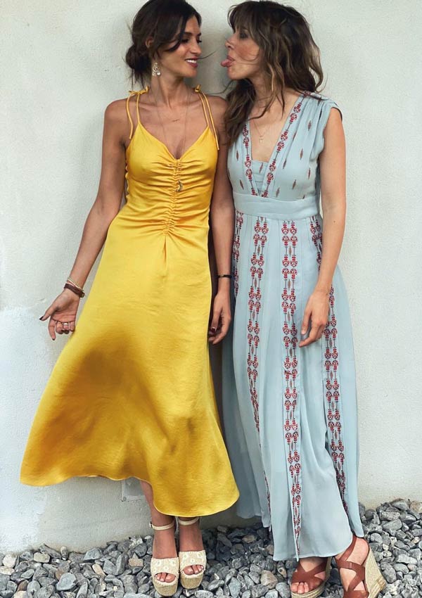 Sara Carbonero e Isabel Jimenez con vestidos de invitada
