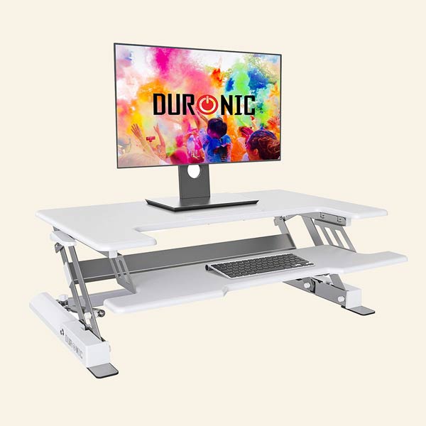 Duronic DM05D1 WE escritorio standing desk para monitor