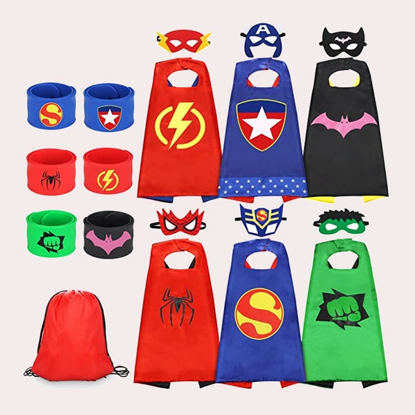 Conjunto de 6 disfraces de superhéroe para niños